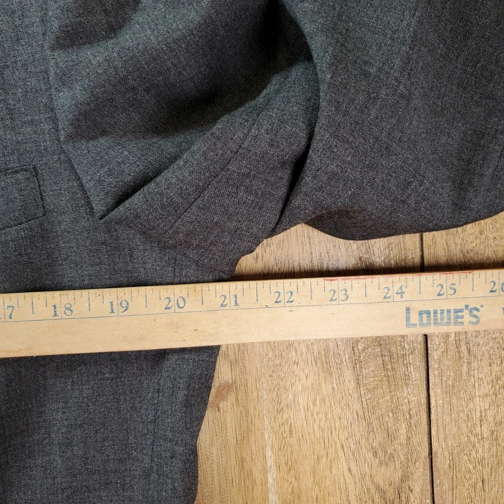 Vintage Brooks Brothers Blazer Mens 41R Grey Brooksgate 100% Wool 2-Button USA